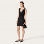 V Neck Sleeveless Flower Mini Bodycon Dress