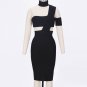 Halter Sleeveless Cut out Midi Bandage Dress