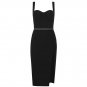 Strappy Sleeveless Slit Midi Bandage Dress