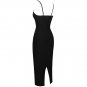 Strappy Sleeveless Lace Midi Bandage Dress