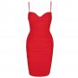 Strappy Sleeveless Wrinkled Midi Bandage Dress