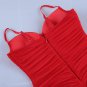 Strappy Sleeveless Wrinkled Midi Bandage Dress