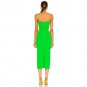 Strapless Sleeveless Plain Midi Bandage Dress