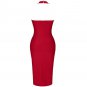 Halter Sleeveless Slit Midi Prom Dress