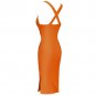 Strappy Sleeveless Plain Midi Bandage Dress