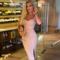 Strappy Sleeveless Plain Midi Bandage Dress