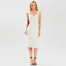 Strappy Sleeveless Striped Midi Bandage Dress