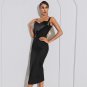 Strappy Sleeveless Splicing Midi Bandage Dress