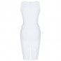 Square Collar Sleeveless Striped Midi Bandage Dress