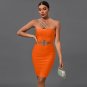 One Shoulder Cut Out Midi Bandage Dress