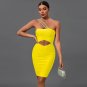 One Shoulder Cut Out Midi Bandage Dress