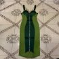 Strappy Sleeveless Splicing Midi Bodycon Dress