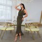 Halter Sleeveless Midi Backless Bodycon Dress