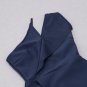 One Shoulder Sleeveless Midi Frill Bandage Dress