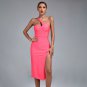 One Shoulder Sleeveless Midi Bandage Dress