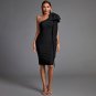 Bowknot Asymmetrical Sleeveless Bandage Dress