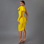 Asymmetrical Bowknot Midi Bandage Dress