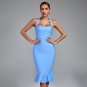 Evening Halter Over Knee Fishtail Bandage Dress