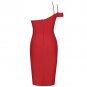 Sleeveless Asymmetrical Slit Bandage Dress