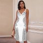 Strappy Striped Sequins Bandage Dress