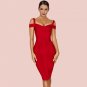 Strappy Short Sleeve Striped Over Knee Bandage Dress
