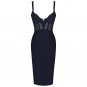 Strappy Sleeveless Mesh Midi Bandage Dress