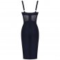 Strappy Sleeveless Mesh Midi Bandage Dress