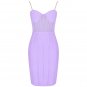 Strappy Sleeveless Striped Over Knee Bandage Dress