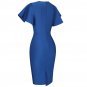 Round Neck Short Sleeve Frill Over Knee Bandage Dress