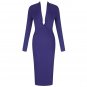 V Neck Long Sleeve Bandage Dress
