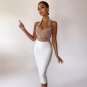 Halter Sleeveless Beaded Over Knee Bandage Dress