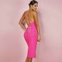 One Shoulder Sleeveless Asymmetrical Over Knee Bandage Dress