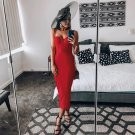 Strappy Sleeveless Striped Over Knee Bandage Dress