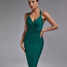 Halter Sleeveless Striped Bandage Dress