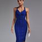 Halter Sleeveless Striped Bandage Dress
