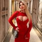 Long Sleeve Cut Out Mesh Bandage Dress