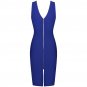 Round Neck Sleeveless Plain Over Knee Bandage Dress