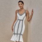 Strappy Sleeveless Frill Midi Bandage Dress