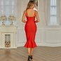 Strappy Sleeveless Fishtail Over Knee Bandage Dress