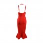 Strappy Sleeveless Fishtail Over Knee Bandage Dress