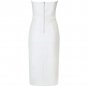 Strapless Sleeveless Lace Up Over Knee Bodycon Dress