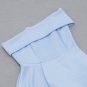 Off Shoulder Short Sleeve Midi Asymmetrical Bodycon Dress