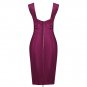 Sleeveless Midi Metal Ornamental Buckle Bandage Dress