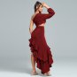 One Shoulder Exposed Waist Bodycon Dress