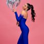 Off Shoulder Feather Trim Midi Bandage Dress