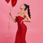 Strappy Crystal Midi Fishtail Bandage Dress