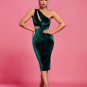 One Shoulder Twist Velvet Dress