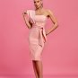 One Shoulder Belted Bandage Party Dress
