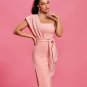 One Shoulder Belted Bandage Party Dress