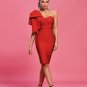 One Shoulder Bowknot Bandage Dress